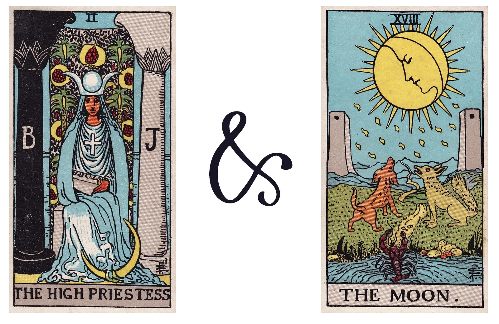 The High Priestess and The Moon