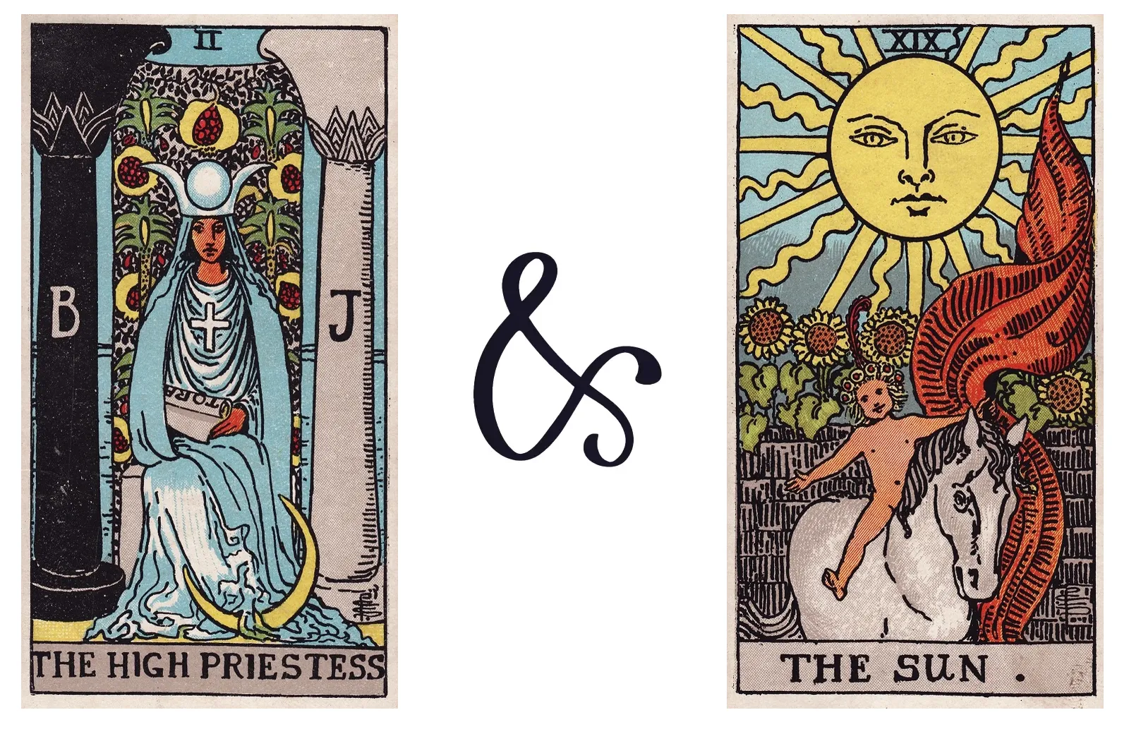 The High Priestess and The Sun