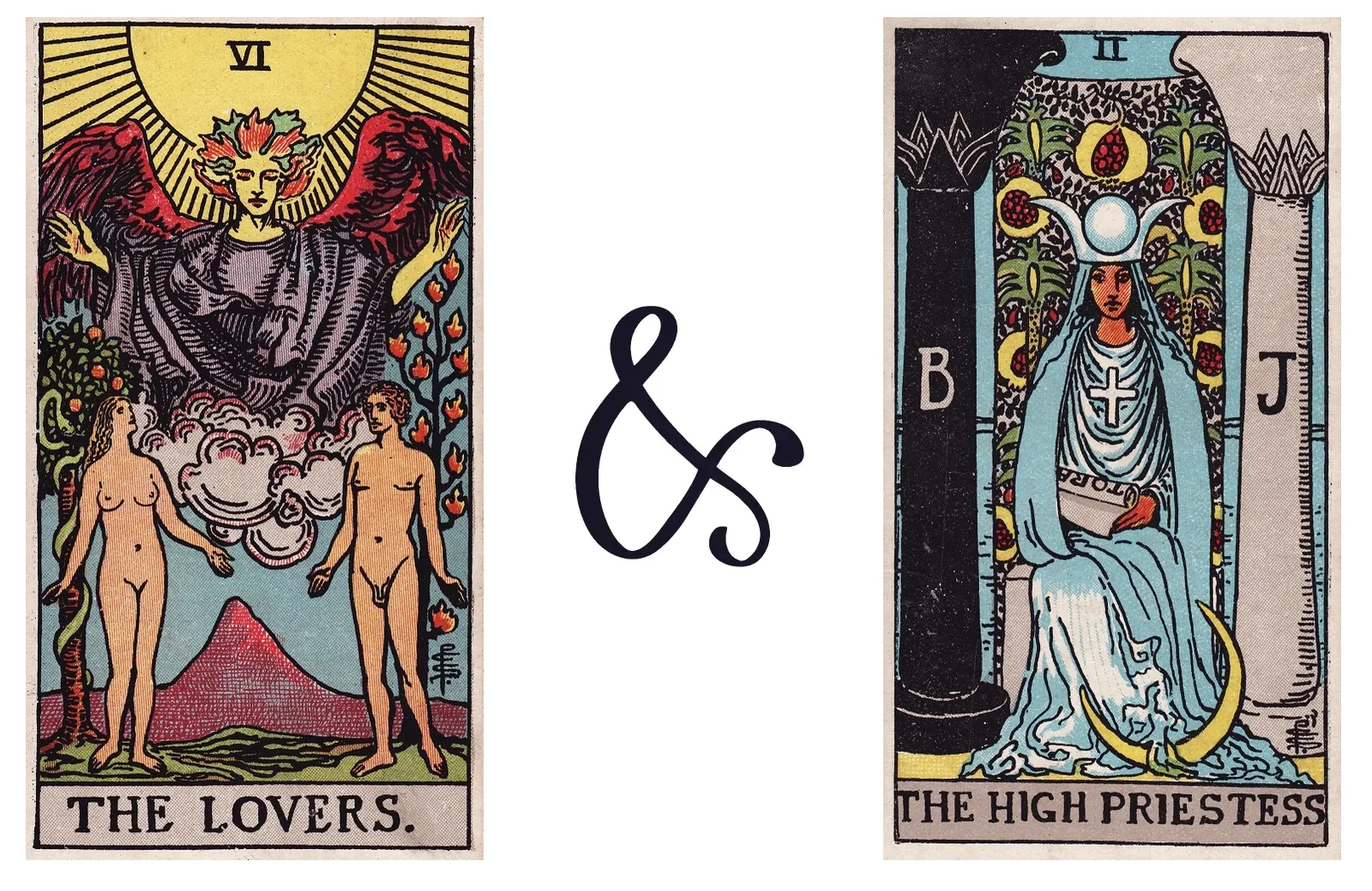 The Lovers and The High Priestess