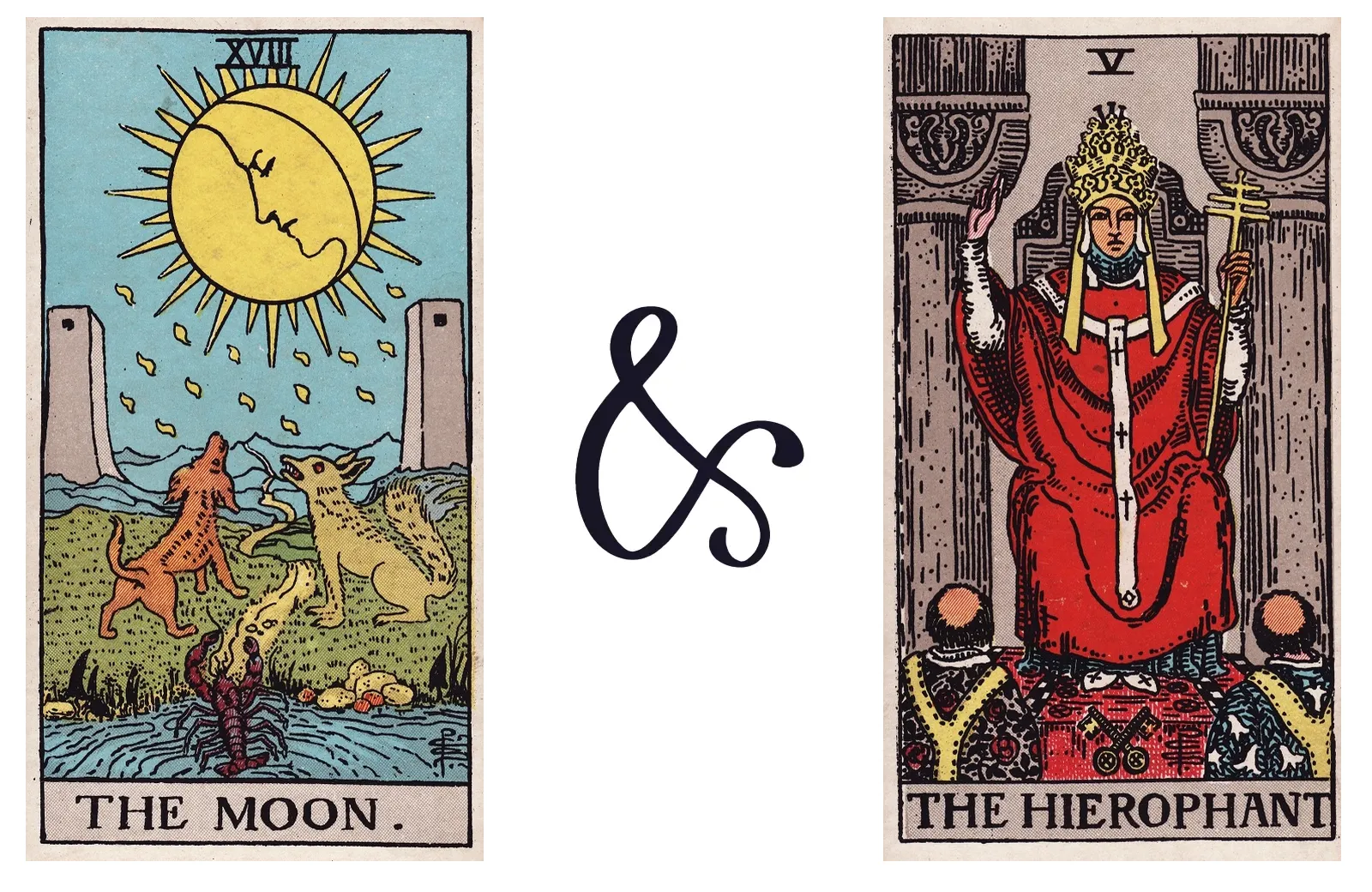 The Moon and The Hierophant