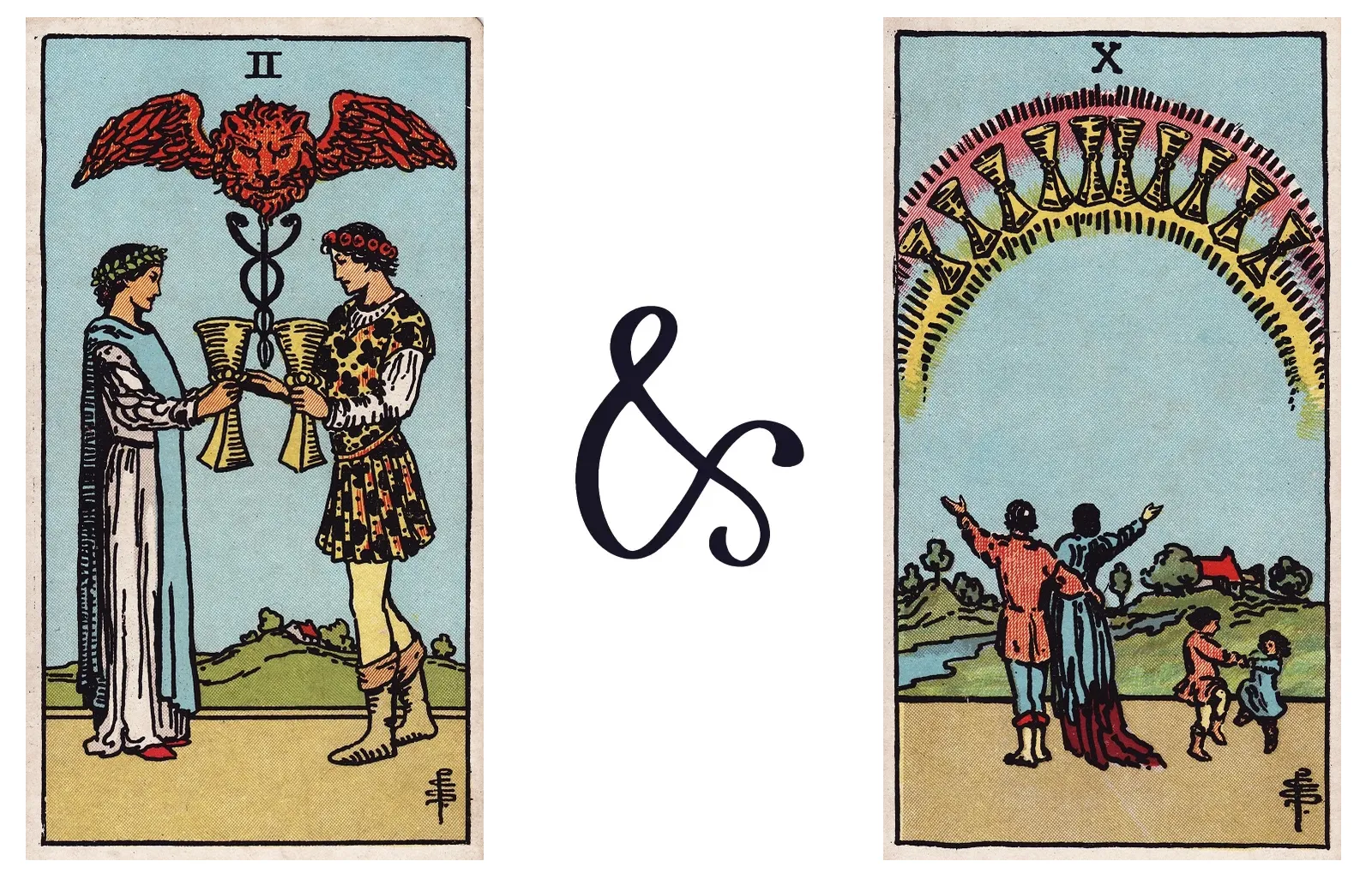 Two of Cups and Ten of Cups