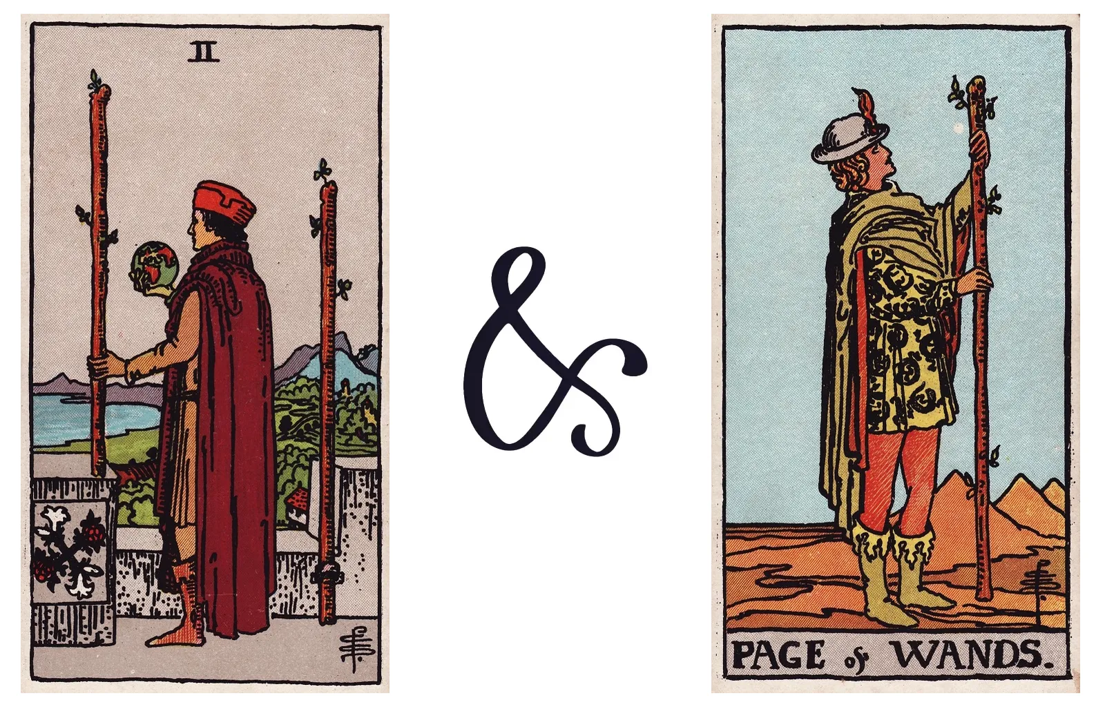 Two of Wands and Page of Wands