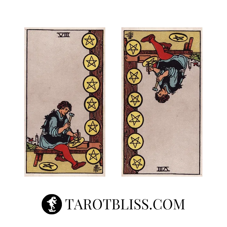 Eight of Pentacles Tarot Card Meaning: Love, Health, Work & More
