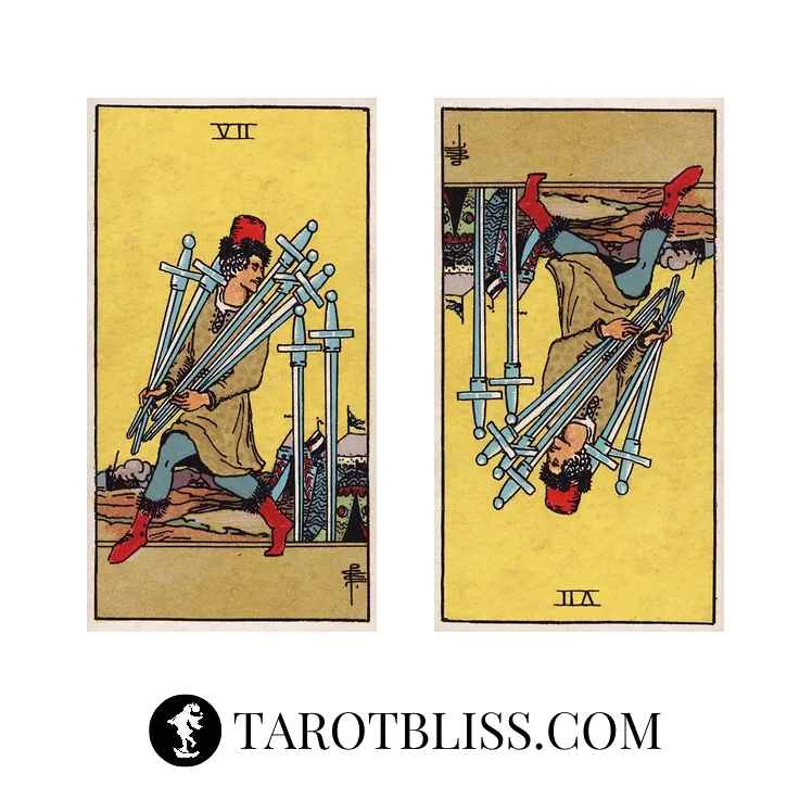 Seven of Swords Tarot Card Meaning: Love, Health, Work & More