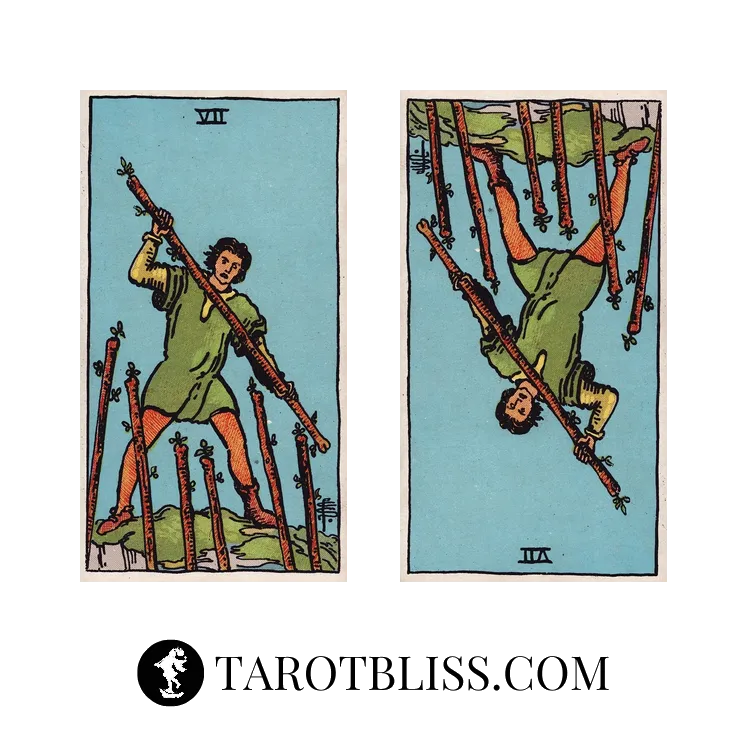 Seven of Wands Tarot Card Meaning: Love, Money, Health & More