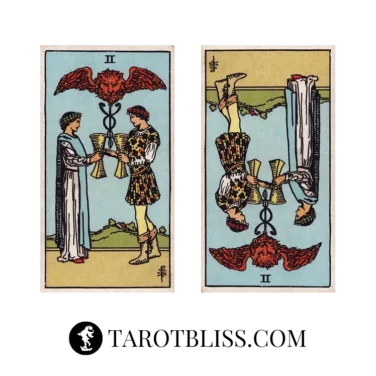Two of Cups Tarot Card Meaning: Love, Work, Health & More