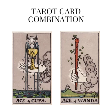 ace of cups and ace of wands tarot cards combination meaning