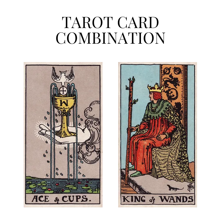 ace of cups and king of wands tarot cards combination meaning