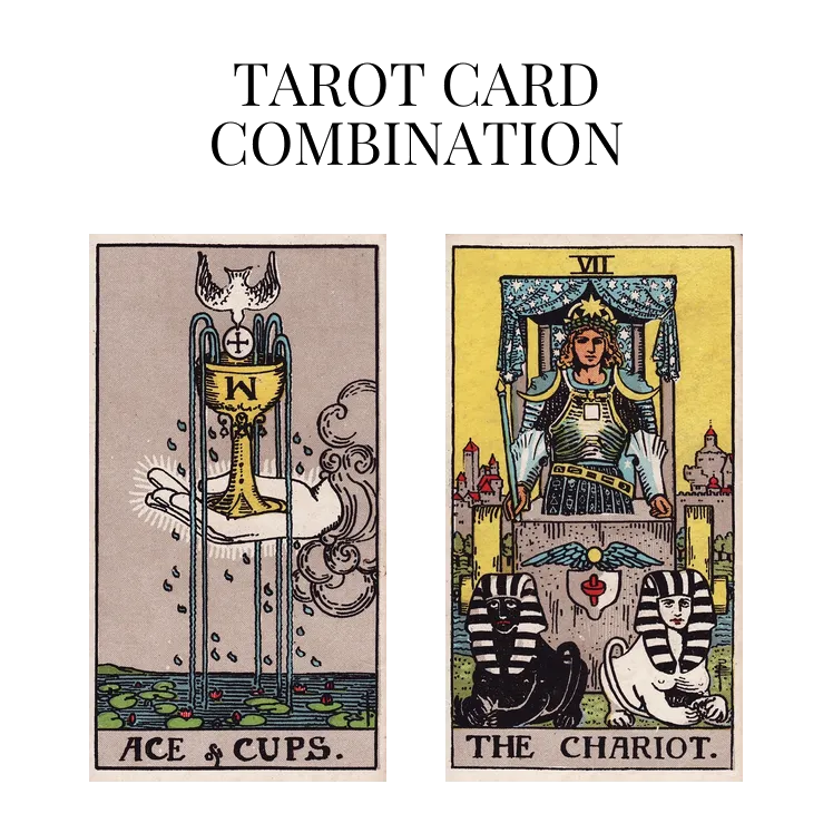 ace of cups and the chariot tarot cards combination meaning