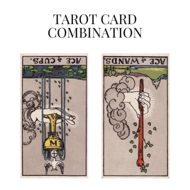 ace of cups reversed and ace of wands reversed tarot cards combination meaning