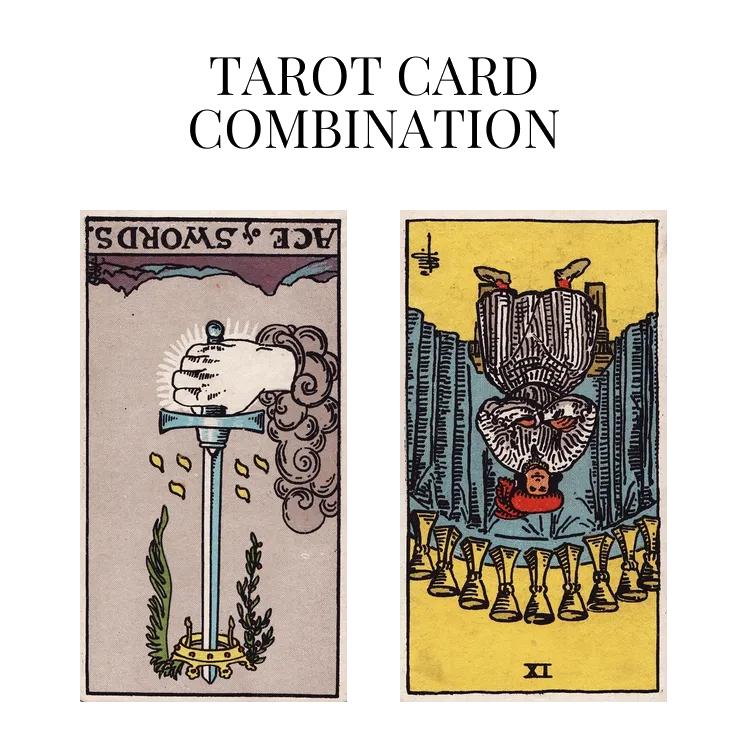 ace of swords reversed and nine of cups reversed tarot cards combination meaning