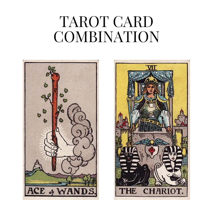 ace of wands and the chariot tarot cards combination meaning