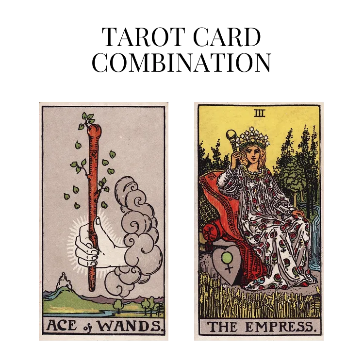 ace of wands and the empress tarot cards combination meaning