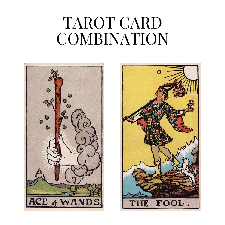 ace of wands and the fool tarot cards combination meaning
