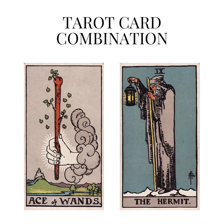 ace of wands and the hermit tarot cards combination meaning