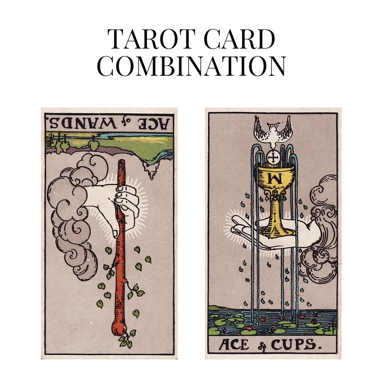 ace of wands reversed and ace of cups tarot cards combination meaning