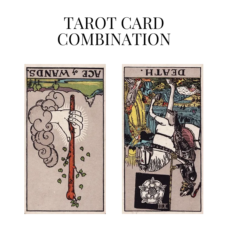 ace of wands reversed and death reversed tarot cards combination meaning