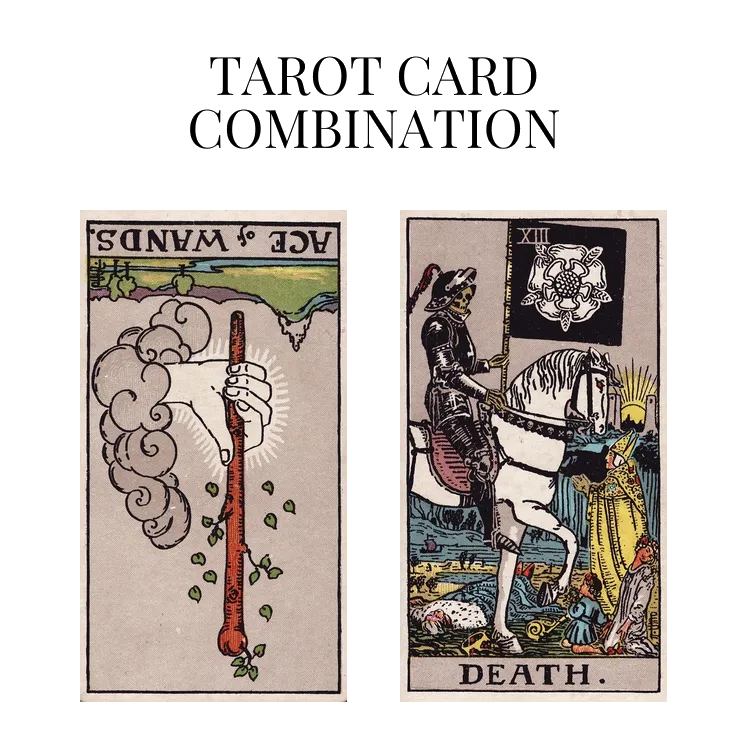 ace of wands reversed and death tarot cards combination meaning