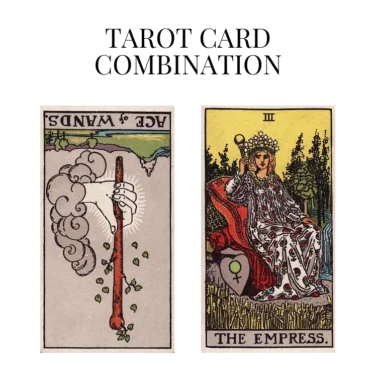 ace of wands reversed and the empress tarot cards combination meaning