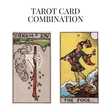 ace of wands reversed and the fool tarot cards combination meaning