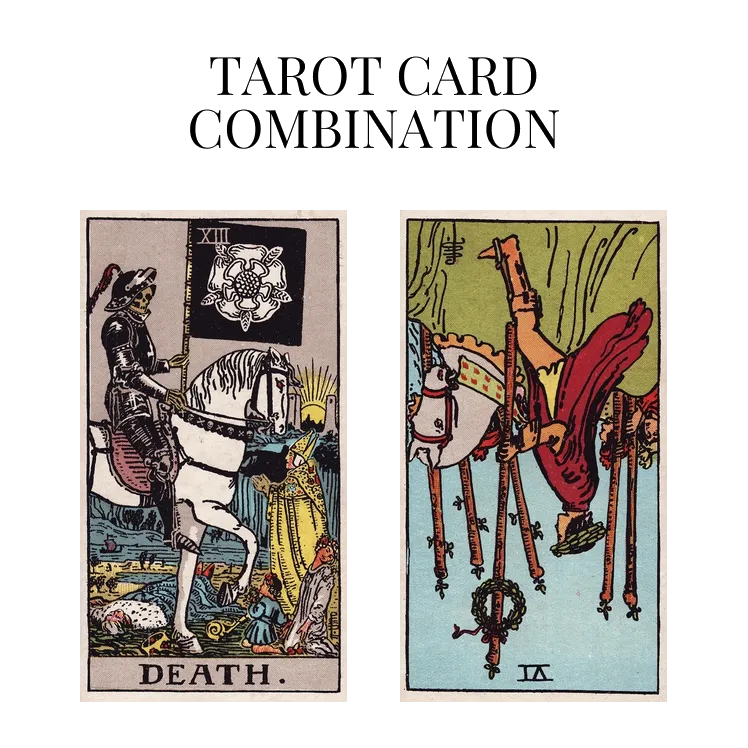 death and six of wands reversed tarot cards combination meaning
