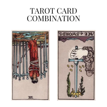 eight of swords reversed and ace of swords reversed tarot cards combination meaning