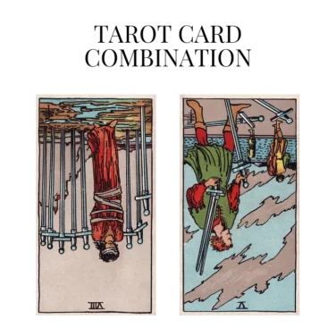 eight of swords reversed and five of swords reversed tarot cards combination meaning