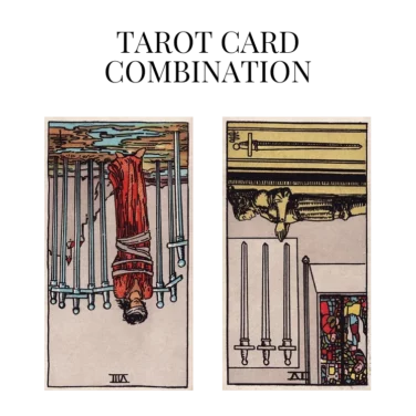 eight of swords reversed and four of swords reversed tarot cards combination meaning
