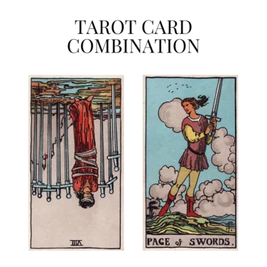 eight of swords reversed and page of swords tarot cards combination meaning