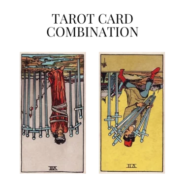 eight of swords reversed and seven of swords reversed tarot cards combination meaning