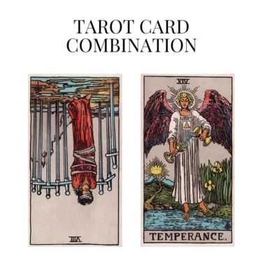 eight of swords reversed and temperance tarot cards combination meaning