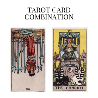eight of swords reversed and the chariot tarot cards combination meaning