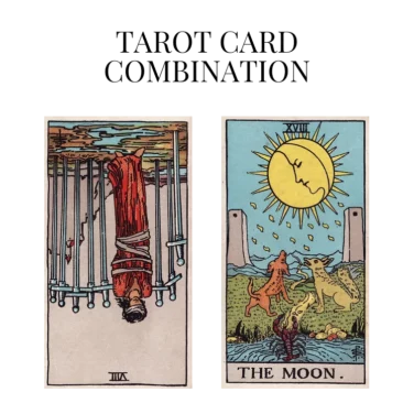 eight of swords reversed and the moon tarot cards combination meaning
