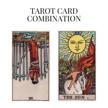 eight of swords reversed and the sun tarot cards combination meaning