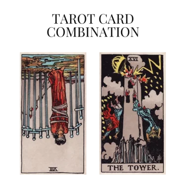 eight of swords reversed and the tower tarot cards combination meaning