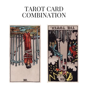 eight of swords reversed and the tower reversed tarot cards combination meaning