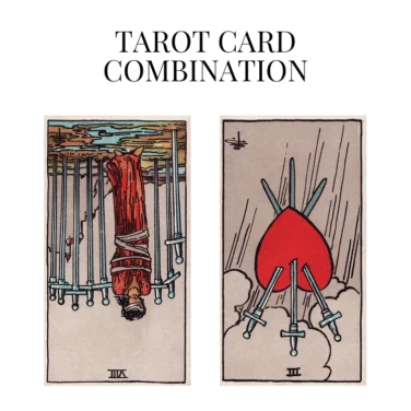 eight of swords reversed and three of swords reversed tarot cards combination meaning