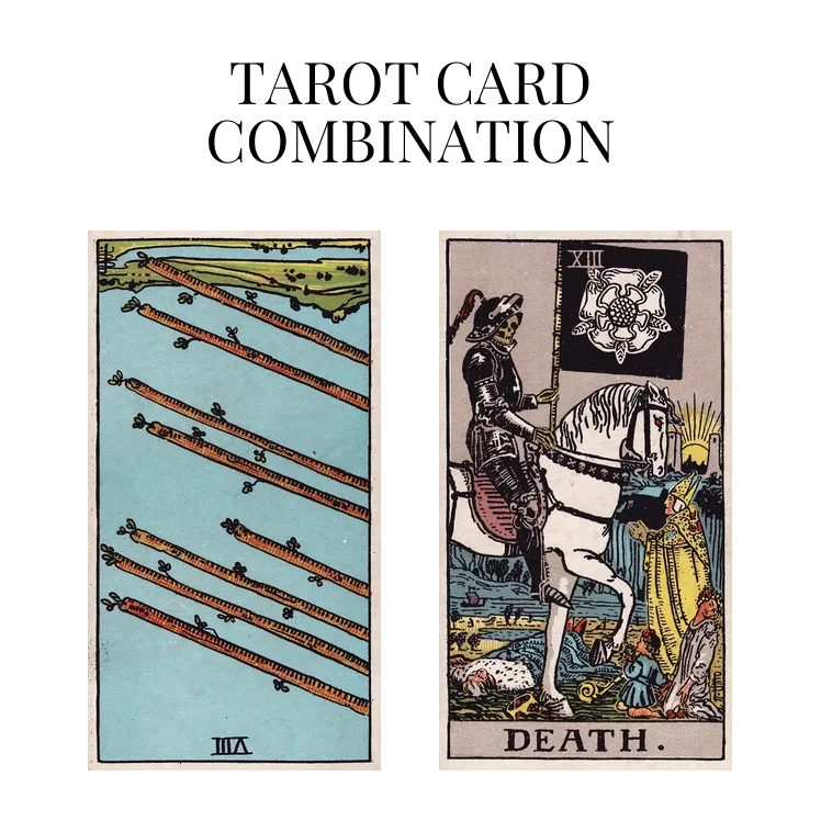 eight of wands reversed and death tarot cards combination meaning