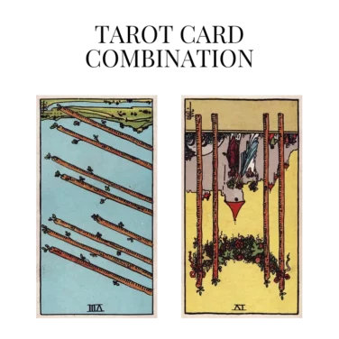 eight of wands reversed and four of wands reversed tarot cards combination meaning