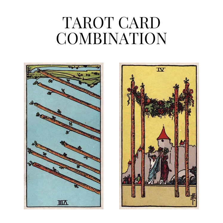 Eight Of Wands Reversed And Four Of Wands Tarot Cards Meaning