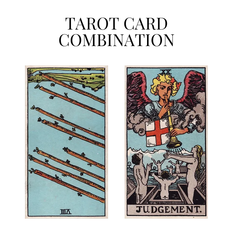 eight of wands reversed and judgement tarot cards combination meaning