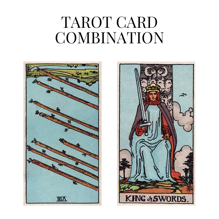eight of wands reversed and king of swords tarot cards combination meaning