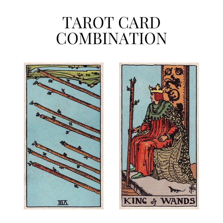 eight of wands reversed and king of wands tarot cards combination meaning