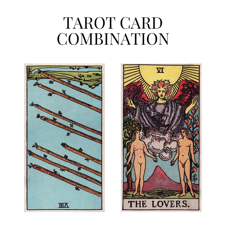 eight of wands reversed and the lovers tarot cards combination meaning