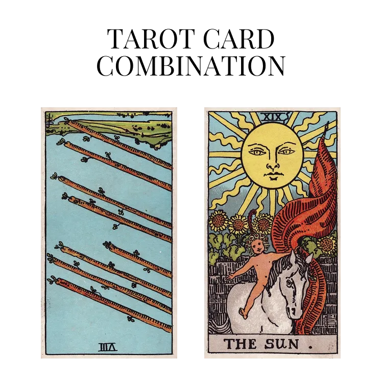 eight of wands reversed and the sun tarot cards combination meaning