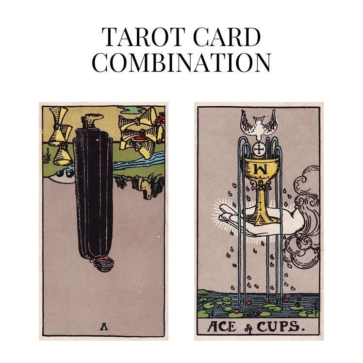 five of cups reversed and ace of cups tarot cards combination meaning