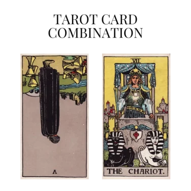 five of cups reversed and the chariot tarot cards combination meaning