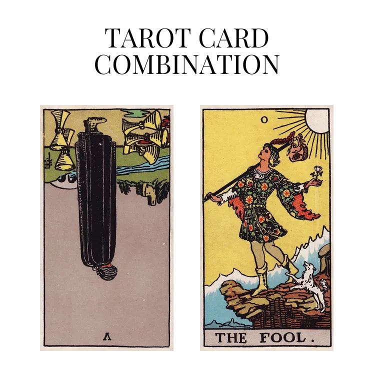 five of cups reversed and the fool tarot cards combination meaning
