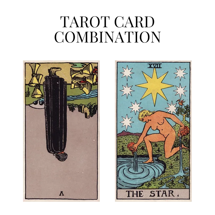 five of cups reversed and the star tarot cards combination meaning