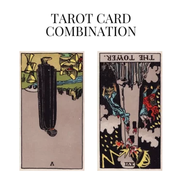 five of cups reversed and the tower reversed tarot cards combination meaning